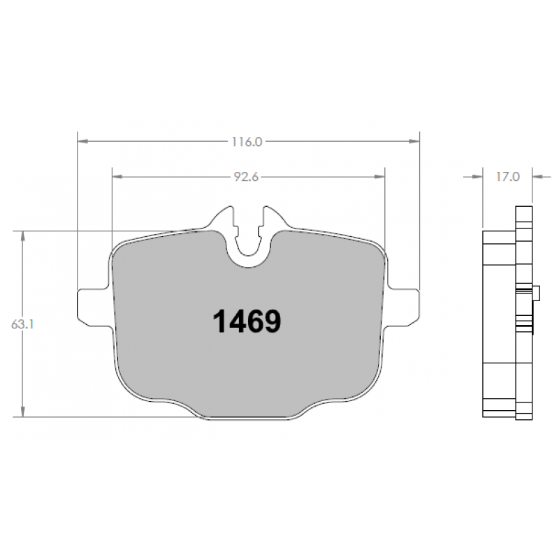 ABS-friendly for rear axles. Race brake pads - BMW G Series M2, M3 + M4
rear pad
